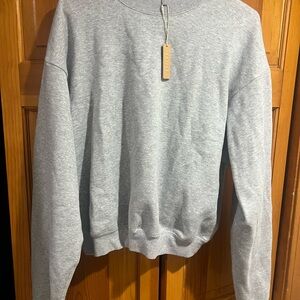Skims Dark Heather Gray Crewneck Sweatshirt